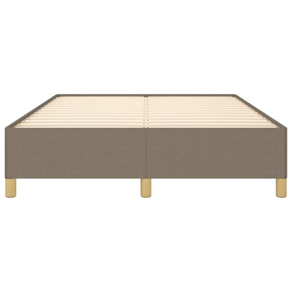 vidaXL Σκελετός Κρεβατιού Χωρίς Στρώμα Taupe 140x190 εκ. Υφασμάτινο