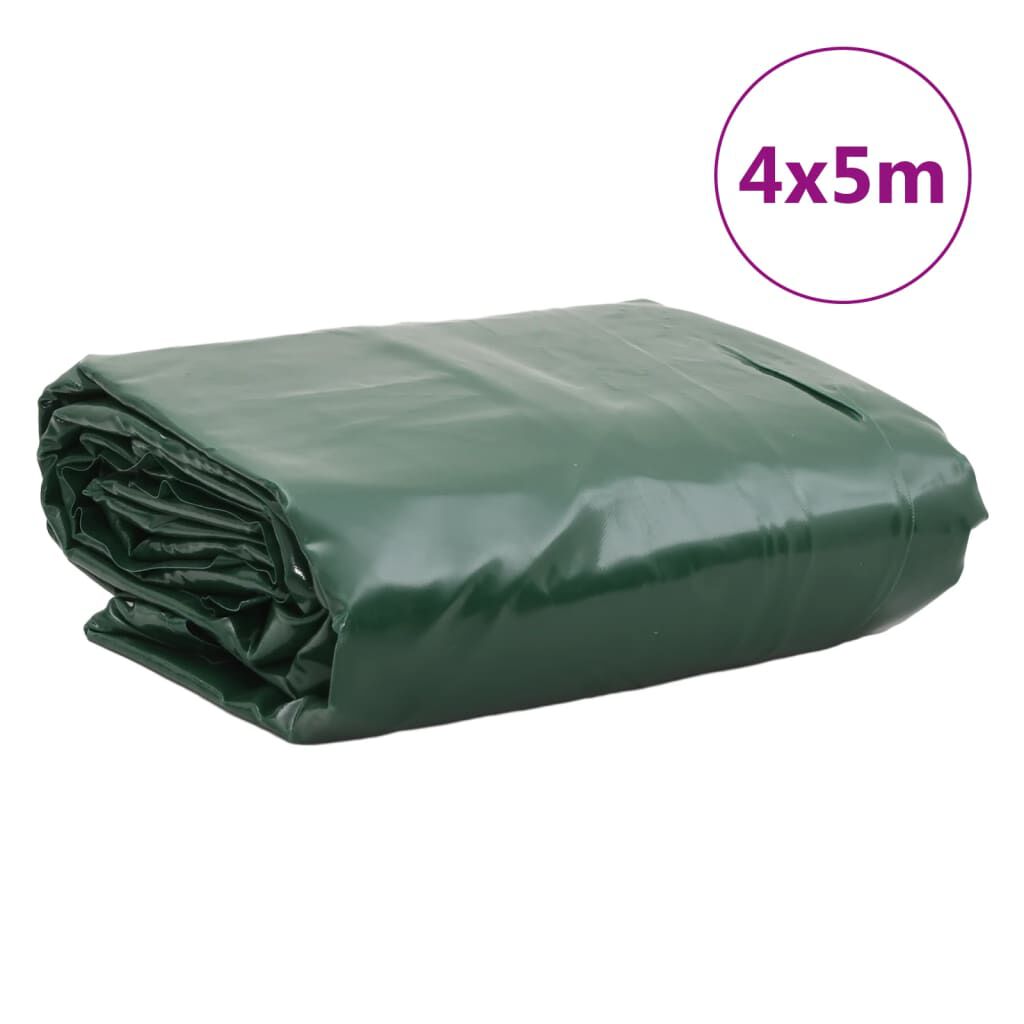 vidaXL Μουσαμάς Πράσινος 650 γρ./μ.² 4x5 μ.