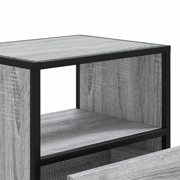 vidaXL Επίτοιχο κομοδίνο Grey Sonoma 40x31x39,5 cm
