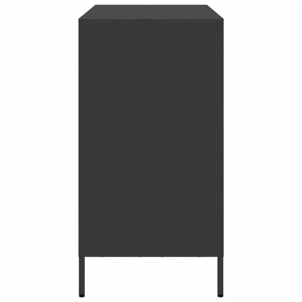 vidaXL Ντουλάπι Μαύρο 101,5x39x73,5 εκ. από Χάλυβα Ψυχρής Έλασης