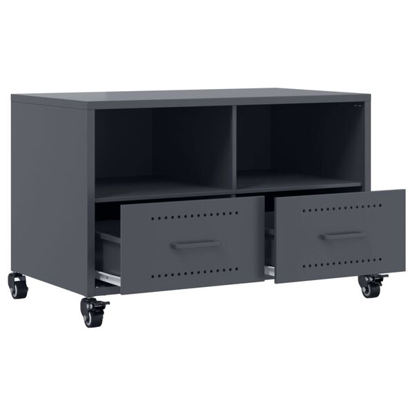 vidaXL Έπιπλο Τηλεόρασης Μαύρο 68x39x43,5 εκ. Χάλυβας