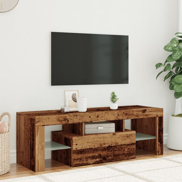 vidaXL Έπιπλο Τηλεόρασης LED Όψη Παλαιού Ξύλου120x36,5x40εκ.Επεξ. Ξύλο