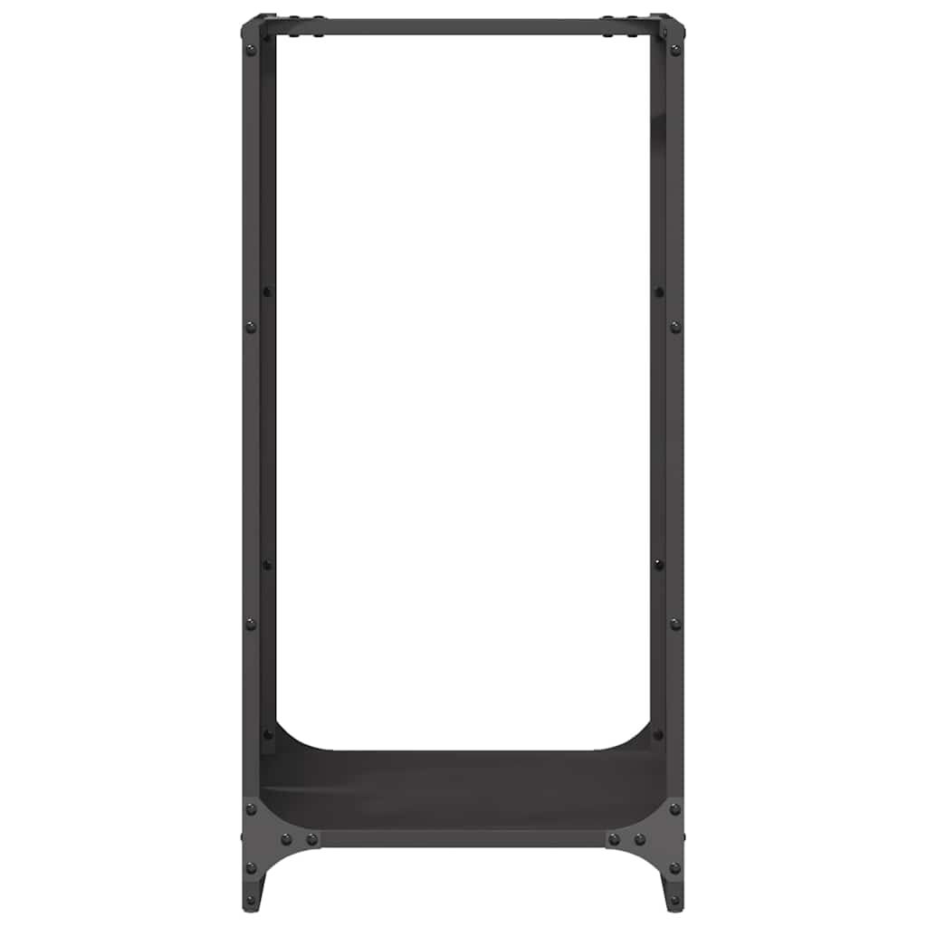 vidaXL Ράφι Καυσόξυλων Μαύρο 40x30x80 εκ. Χάλυβας ψυχρής έλασης