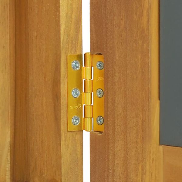 vidaXL Ντουλάπι Καθρέφτη 60 x 10 x 40 εκ. από Μασίφ Ξύλο Teak