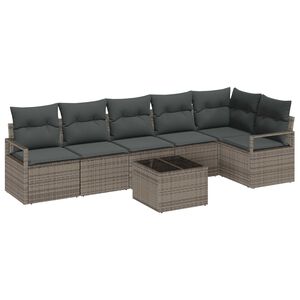 vidaXL &Sigma;&epsilon;&tau; &Kappa;&alpha;&nu;&alpha;&pi;έ &Kappa;ή&pi;&omicron;&upsilon; &mu;&epsilon; &mu;&alpha;&xi;&iota;&lambda;ά&rho;&iota; 7 pcs &Alpha;&nu;&omicron;&iota;&chi;&tau;ό &gamma;&kappa;&rho;&iota; &sigma;&upsilon;&nu;&theta;&epsilon;&tau;&iota;&kappa;ό &rho;&alpha;&tau;ά&nu;