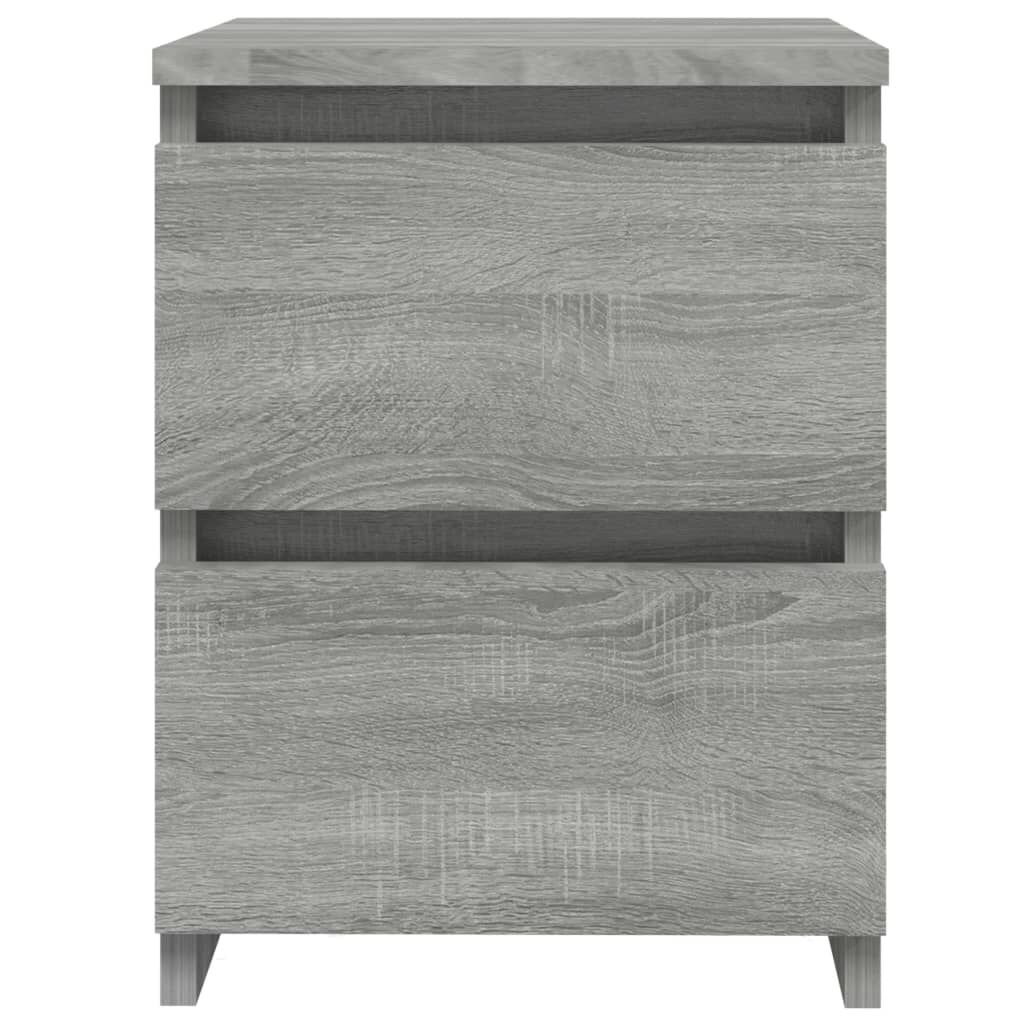 vidaXL Κομοδίνα 2 Τεμ. Γκρι Sonoma 30x30x40 εκ. από Επεξεργασμένο Ξύλο