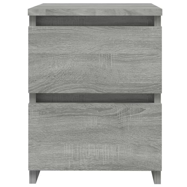 vidaXL Κομοδίνα 2 Τεμ. Γκρι Sonoma 30x30x40 εκ. από Επεξεργασμένο Ξύλο