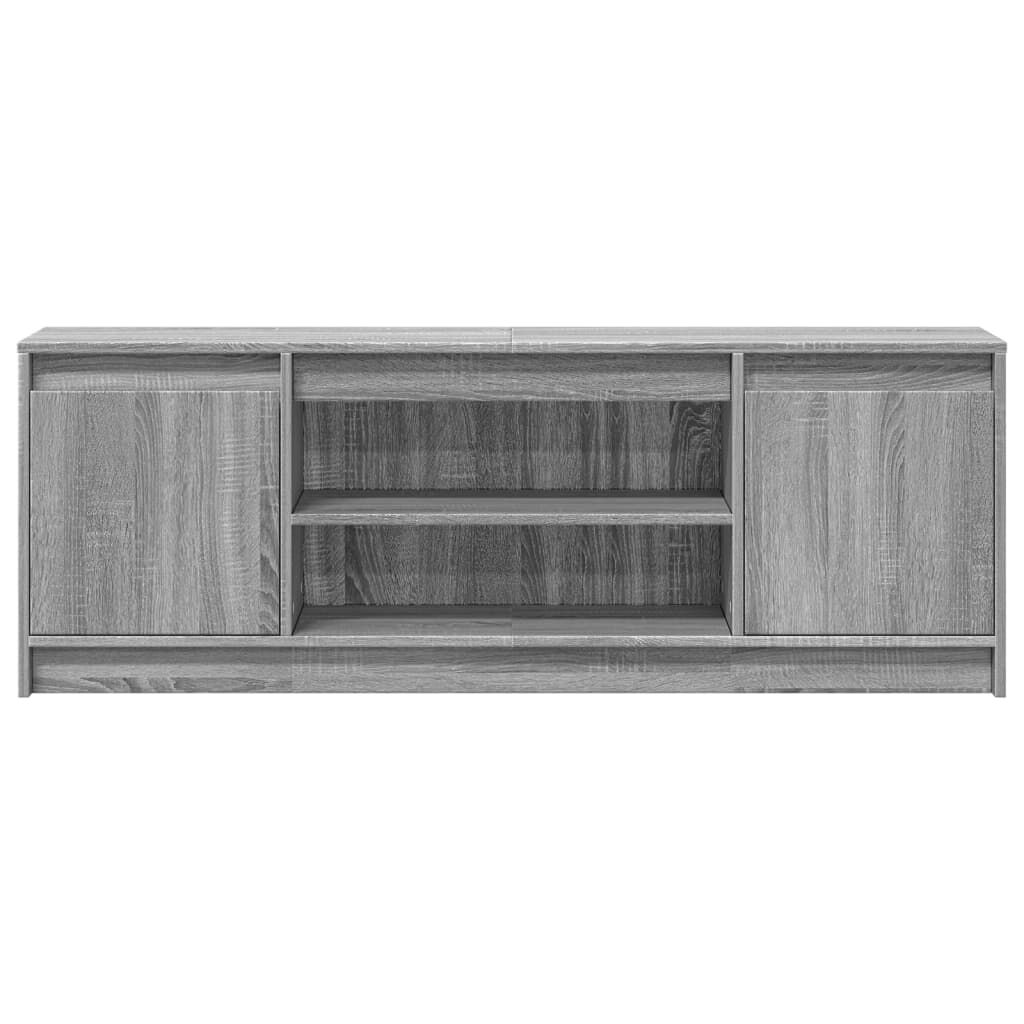 vidaXL Έπιπλο Τηλεόρασης με LED Γκρι Sonoma 139,5x34x50 εκ. Επεξ. Ξύλο