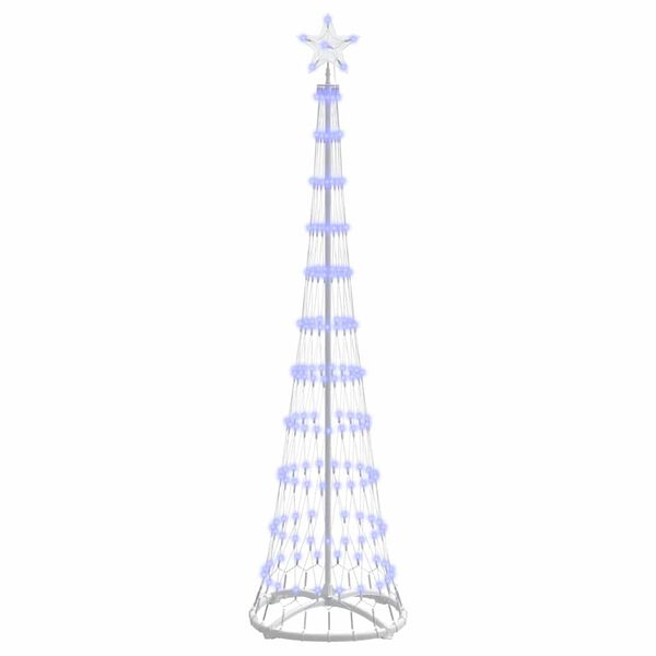 vidaXL LED Χριστουγεννιάτικο Δέντρο Μπλε 51 x 51 x 190 εκ Μέταλλο