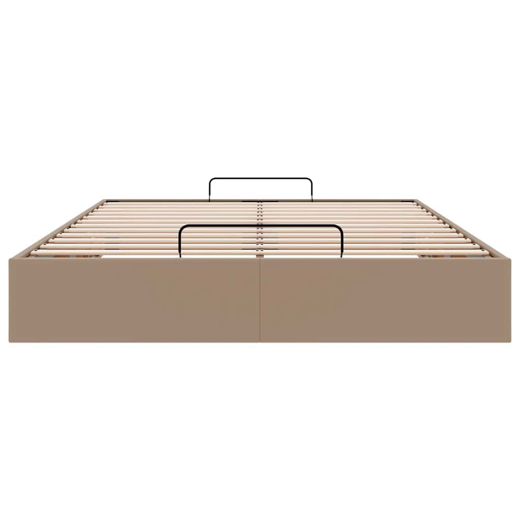 vidaXL Οθωμανικό κρεβάτι χωρίς στρώμα Cappucino 140x190cm Faux Leather