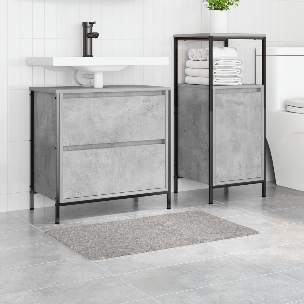 vidaXL Πατάκι Μπάνιου Ορθογώνιο Γκρι 50x80 εκ. Πολυπροπυλένιο Αντιολισθητικό