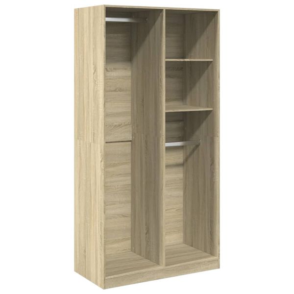 vidaXL Ντουλάπα Χρώμα Sonoma Δρυς 100x50x200εκ. από Επεξεργασμένο Ξύλο