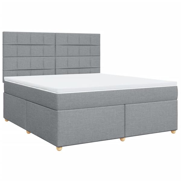 vidaXL &Kappa;&rho;&epsilon;&beta;ά&tau;&iota; Boxspring &mu;&epsilon; &Sigma;&tau;&rho;ώ&mu;&alpha; &Alpha;&nu;&omicron;&iota;&chi;&tau;ό &Gamma;&kappa;&rho;&iota; 180x200 &epsilon;&kappa;. &Upsilon;&phi;&alpha;&sigma;&mu;ά&tau;&iota;&nu;&omicron;