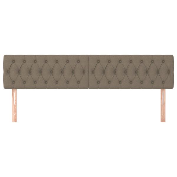 vidaXL Κεφαλάρια Κρεβατιού 2 τεμ. Taupe 90x7x78/88 εκ. Υφασμάτινο