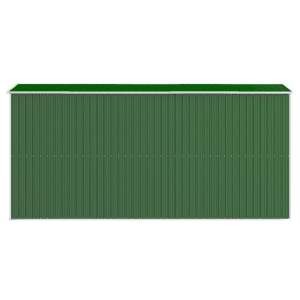 vidaXL Αποθήκη Κήπου Πράσινη 192x440x223 εκ. Γαλβανισμένο Ατσάλι