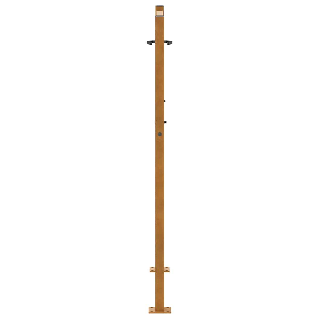 vidaXL Πύλη κήπου 105x130 cm από χάλυβα με κυματοειδές σχέδιο