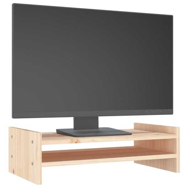 vidaXL Βάση Οθόνης 50 x 27 x 15 εκ. από Μασίφ Ξύλο Πεύκου