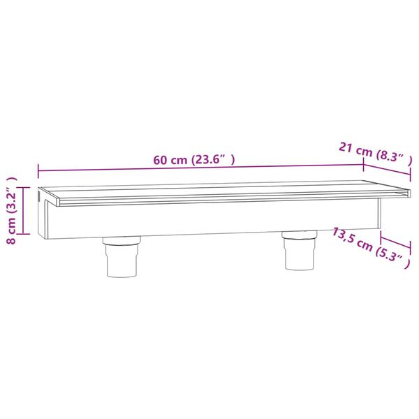 vidaXL Σιντριβάνι Καταρράκτης Πισίνας με RGB LED 60 εκ. Ακρυλικό