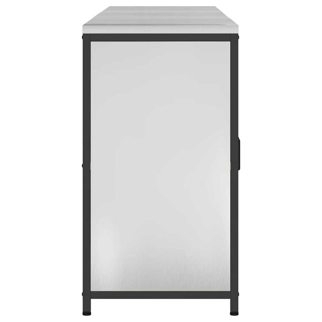 vidaXL Σετ Αποθήκευσης Κουζίνας με ράφι 3 pcs Ασημί 210 x 50 x 92 εκ