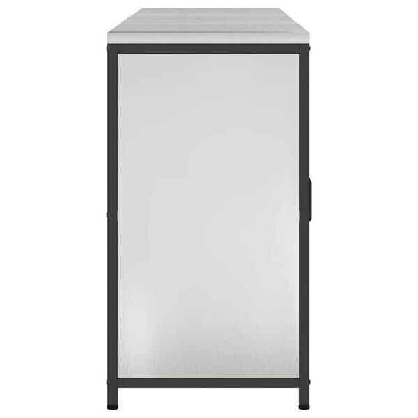 vidaXL Σετ Αποθήκευσης Κουζίνας με ράφι 3 pcs Ασημί 210 x 50 x 92 εκ