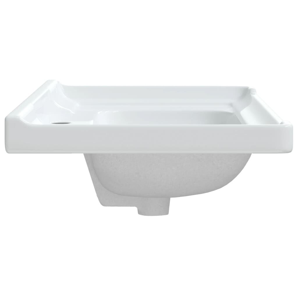 vidaXL Νιπτήρας Μπάνιου Ορθογώνιος Λευκός 81 x 48 x 23 εκ. Κεραμικός