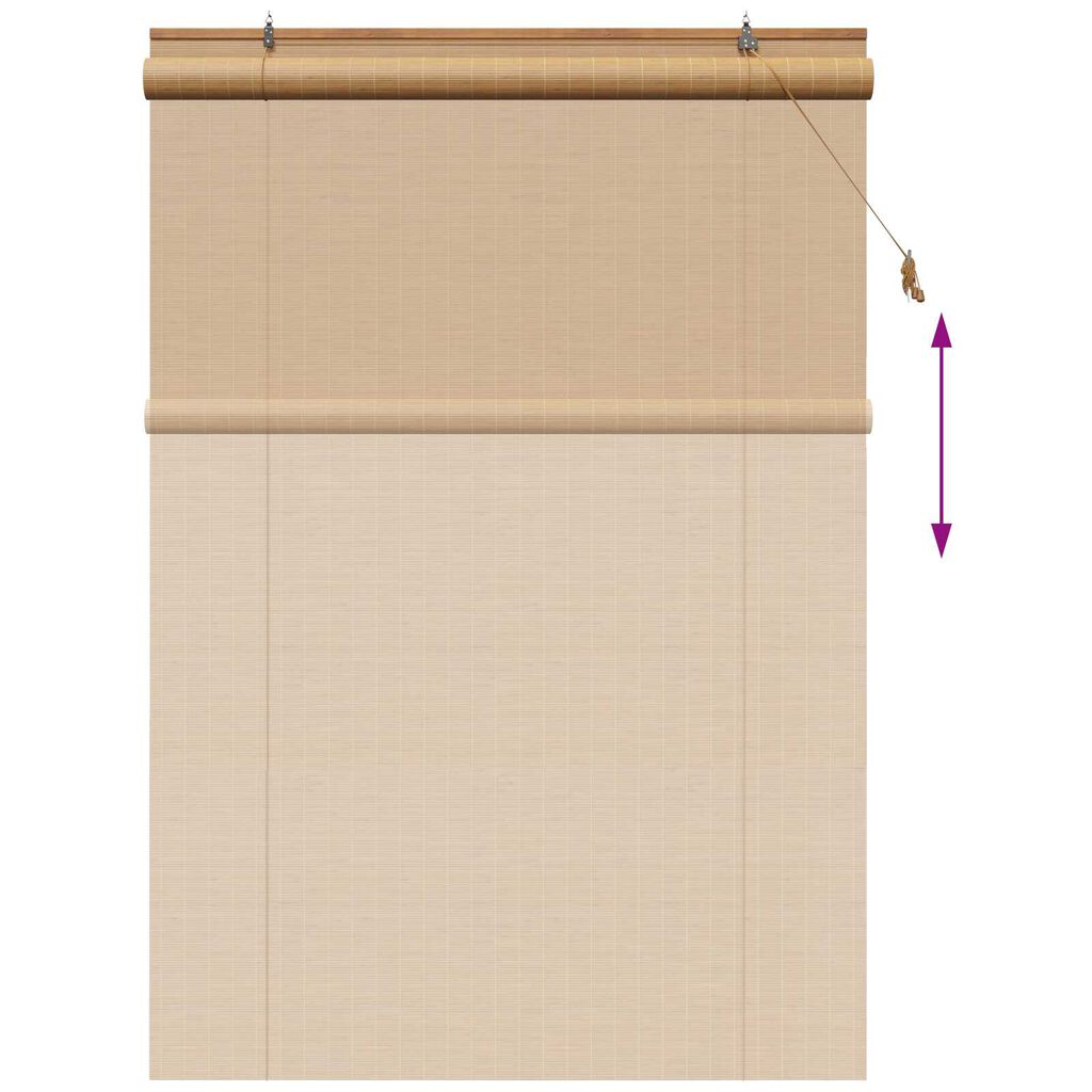 vidaXL Ρολά και Σκίες Παραθύρων Ανοιχτό καφέ 140 x 220 cm Μπαμπού