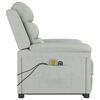 vidaXL Πολυθρόνα Μασάζ με Ανύψωση Ανοιχτό Γκρι Βελούδινη