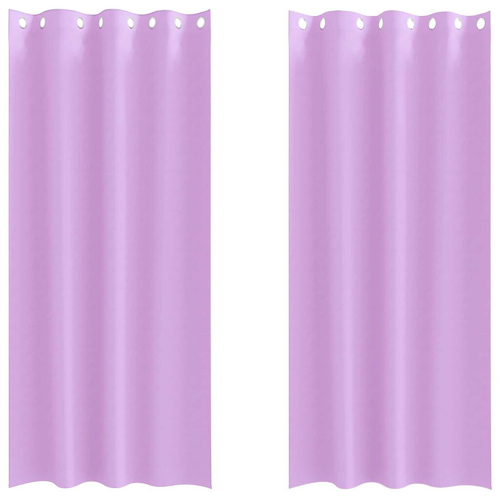 vidaXL Κουρτίνες με κουρτίνες 2 pcs Μοβ 245 x 140 εκ. Πολυεστέρας