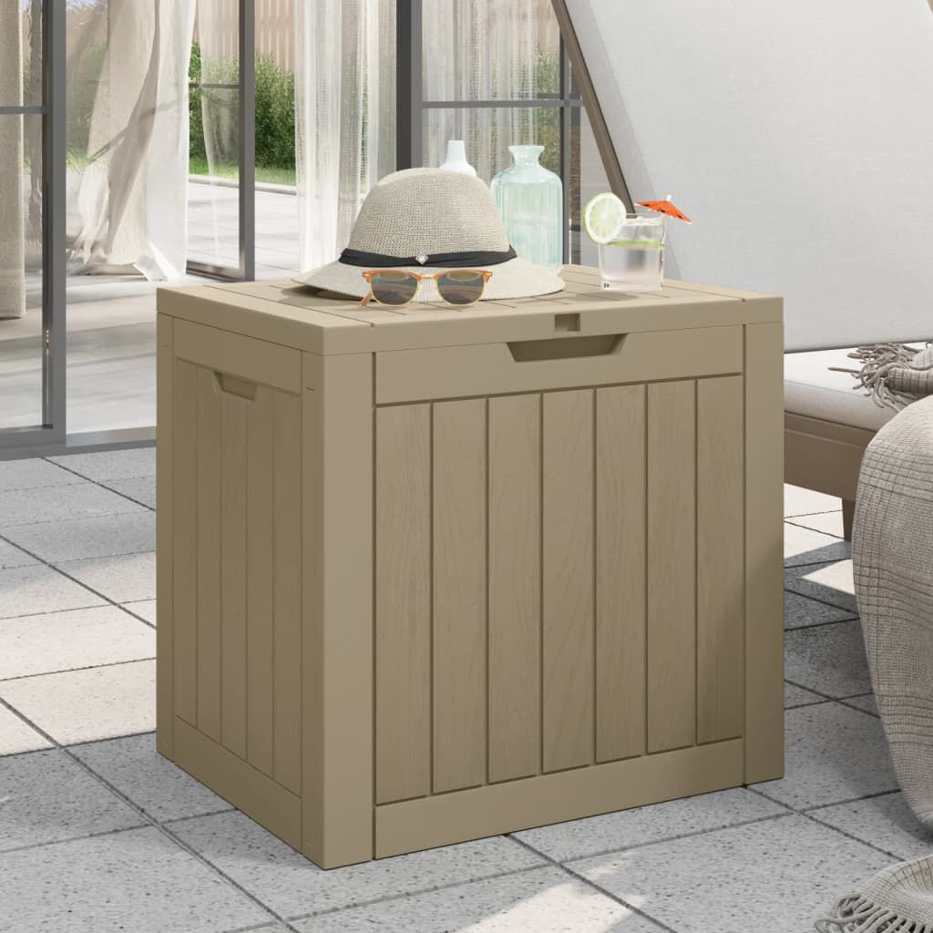 vidaXL Μπαούλο Αποθήκευσης Κήπου Γκρι 55,5x43x53 εκ. Πολυπροπυλένιο
