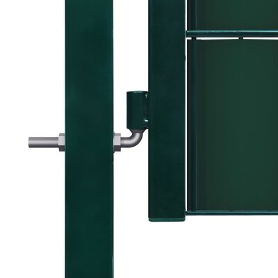 vidaXL Πόρτα Περίφραξης Πράσινη 101 x 100 εκ. από PVC / Ατσάλι