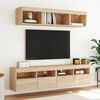 vidaXL Έπιπλο Τοίχου Τηλεόρασης με LED Sonoma Δρυς 80x30x40 εκ.