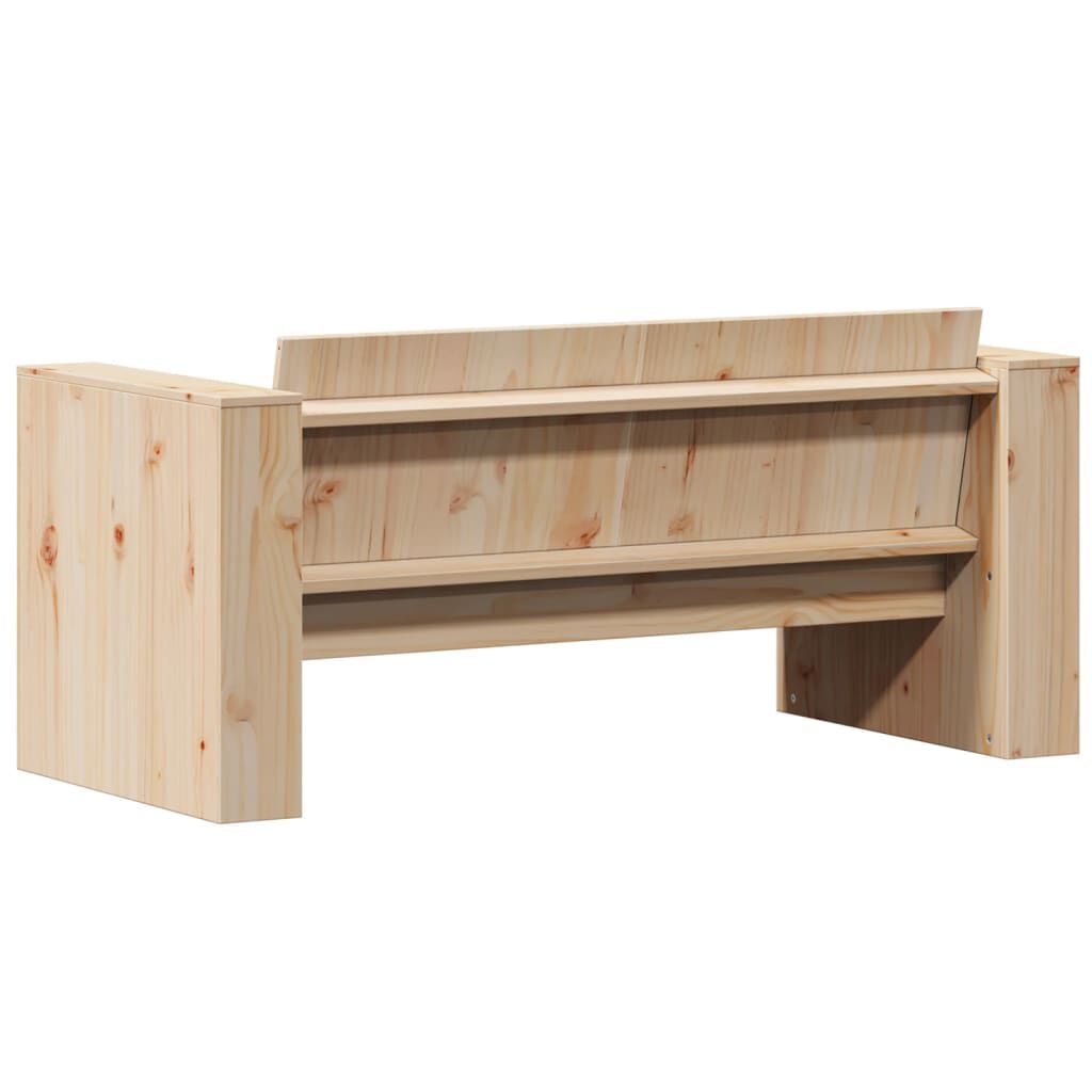 vidaXL Καναπές Κήπου Διθέσιος 134x60x62 εκ. από Μασίφ Ξύλο Πεύκου