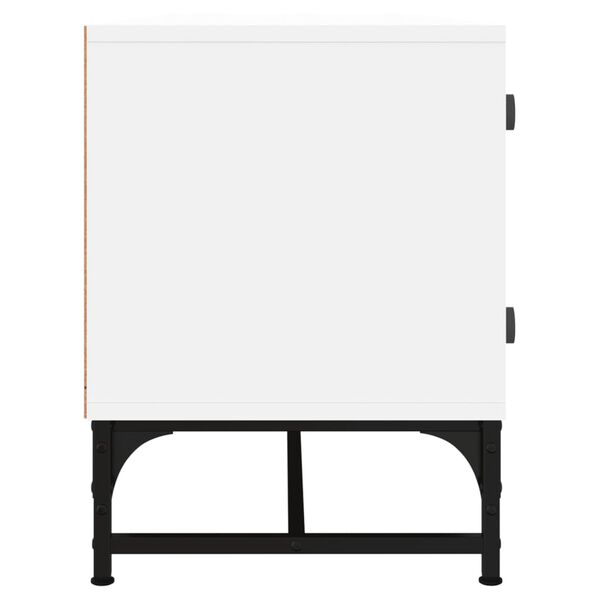 vidaXL Έπιπλο Τηλεόρασης Λευκό 102x37x50 εκ. με Γυάλινες Πόρτες