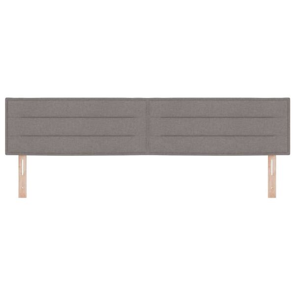 vidaXL LED κεφαλάρι με φώτα λωρίδας LED Επιτοίχιο Taupe 200 cm ύφασμα