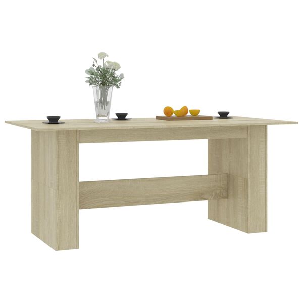 vidaXL Τραπεζαρία Sonoma Δρυς 180 x 90 x 76 εκ. από Επεξ. Ξύλο