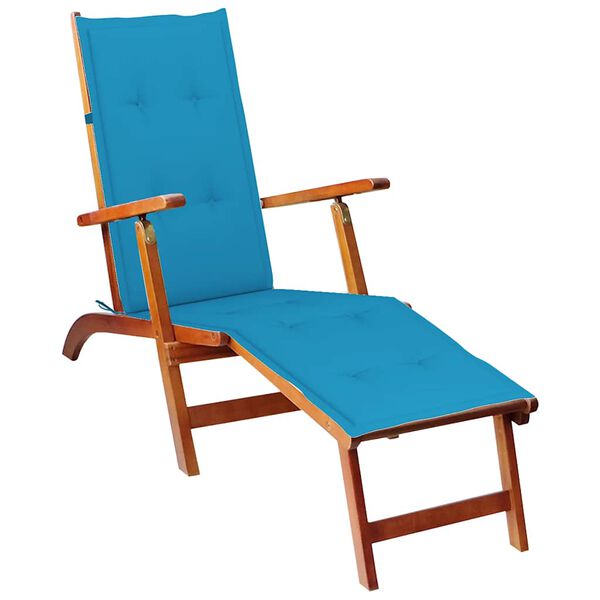 vidaXL Μαξιλάρι Σεζλόνγκ Μπλε (75+105) x 50 x 4 εκ.