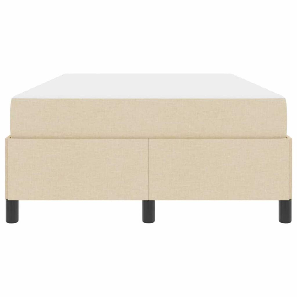 vidaXL Κρεβάτι με ελατήρια Κρέμα και Μαύρο 120 x 200 cm