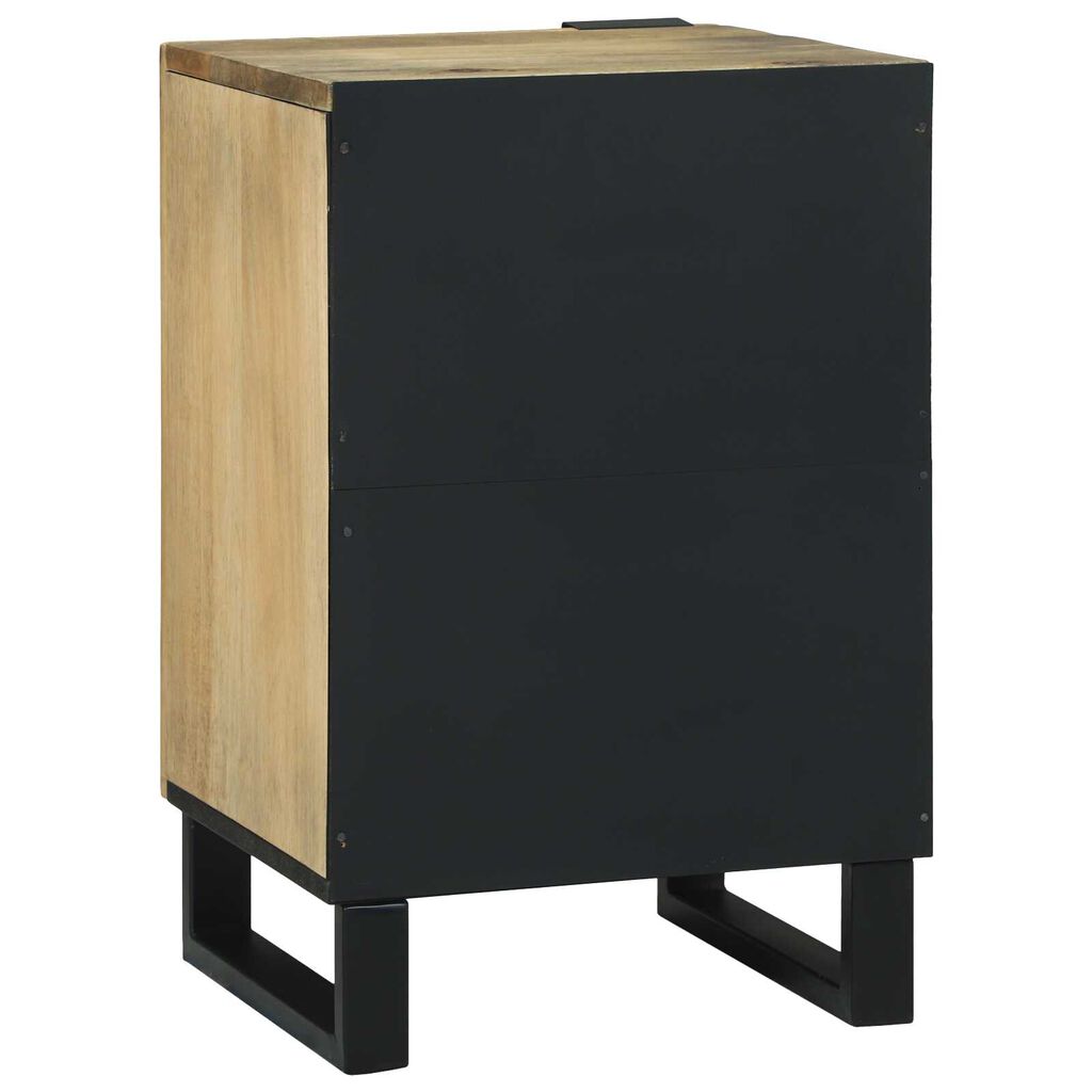 vidaXL Ντουλάπα Μπάνιου 38x33.5x58 cm Συμπαγές Ξύλο Μάνγκο & Μηχανικά Ξύλα