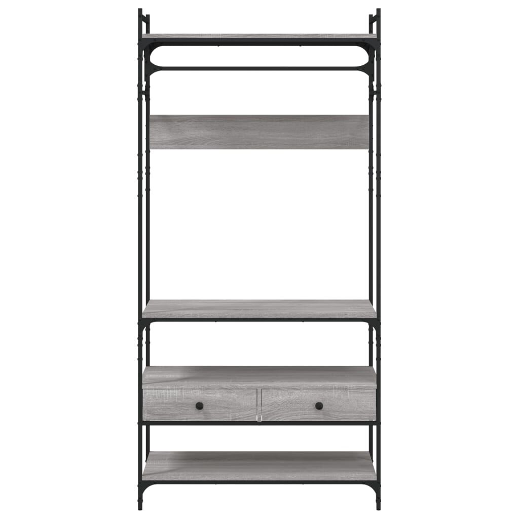 vidaXL Ντουλάπα με Συρτάρια Γκρι Sonoma 89x39x184,5 εκ Επεξεργ. Ξύλο