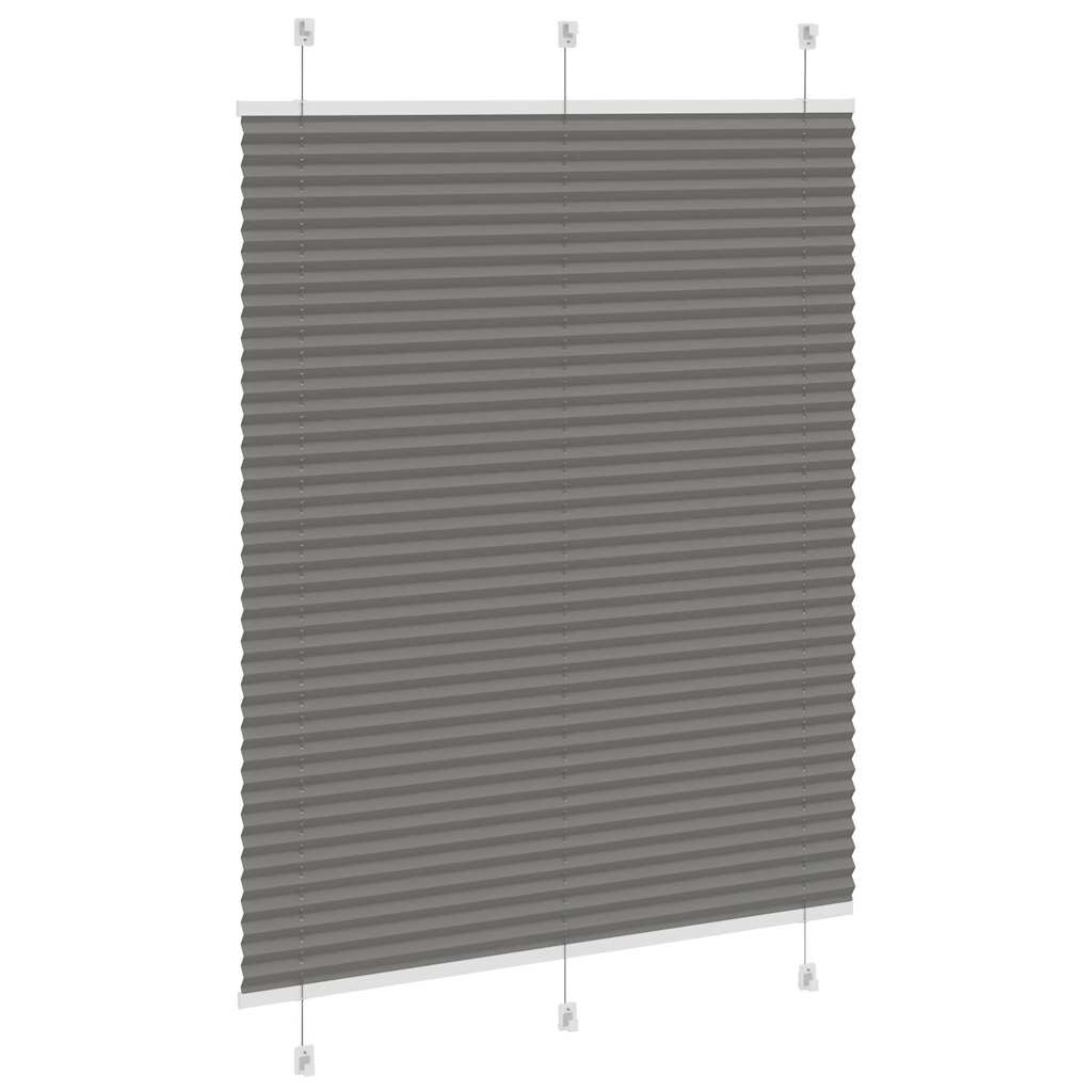 vidaXL Πλισέ περσίδα Ανθρακί 105x100 cm Πλάτος υφάσματος 104,4 cm
