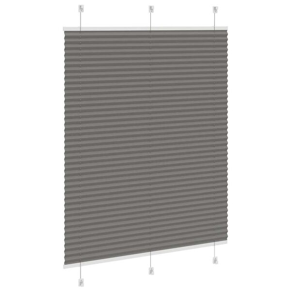 vidaXL Πλισέ περσίδα Ανθρακί 105x100 cm Πλάτος υφάσματος 104,4 cm