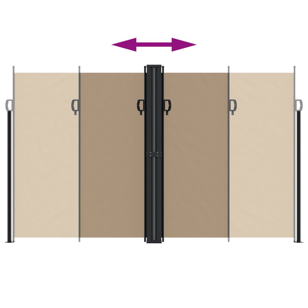 vidaXL Σκίαστρο Πλαϊνό Συρόμενο Taupe 200 x 600 εκ.