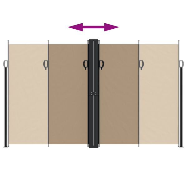 vidaXL Σκίαστρο Πλαϊνό Συρόμενο Taupe 200 x 600 εκ.