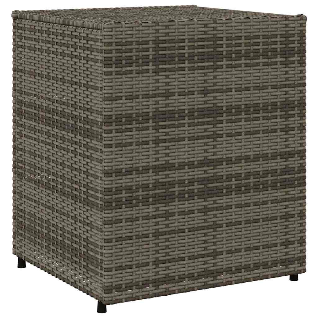 vidaXL Ντουλάπι Αποθήκευσης Κήπου Γκρι 55x59x69 εκ. Συνθετικό Ρατάν
