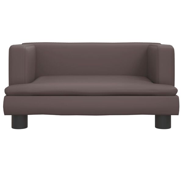 vidaXL Καναπές Παιδικός Καφέ 60 x 40 x 30 εκ. από Συνθετικό Δέρμα