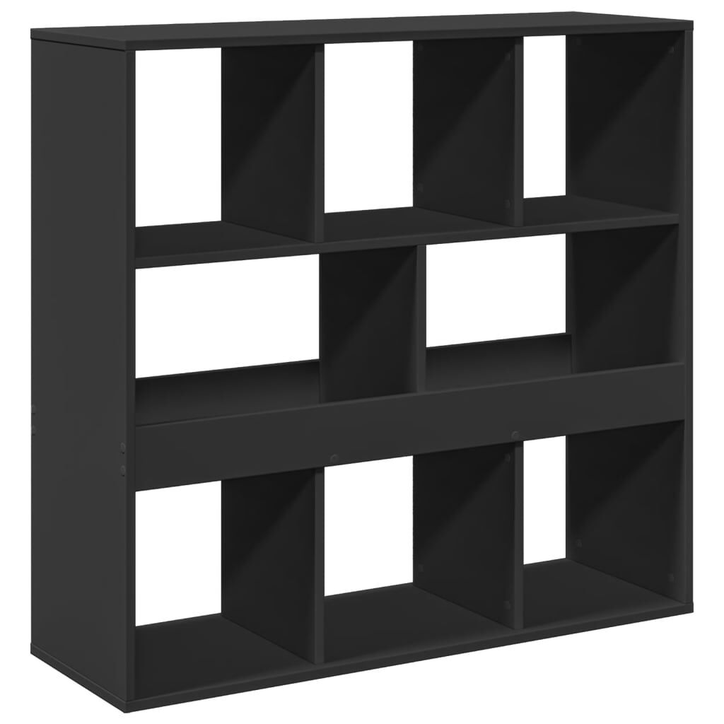 vidaXL Διαχωριστικό Χώρου-Βιβλιοθήκη Μαύρο 100x33x94,5 εκ. Επεξ. Ξύλο