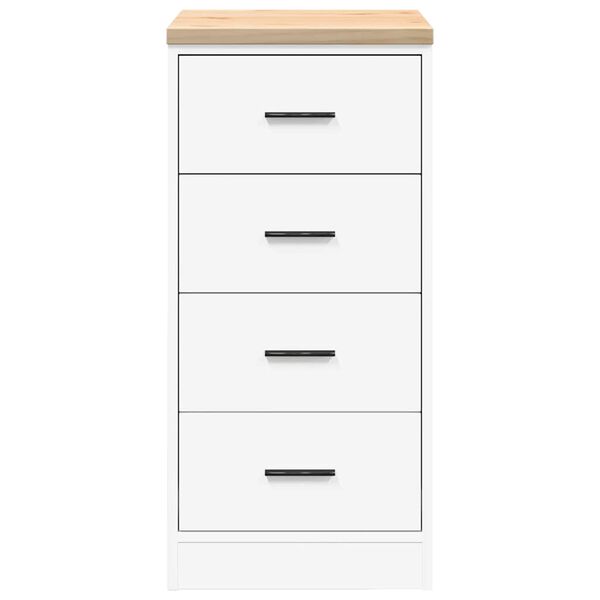 vidaXL ντουλάπι αποθήκευσης γκαράζ Λευκό 40x51x85 εκ μασίφ ξύλο πεύκο