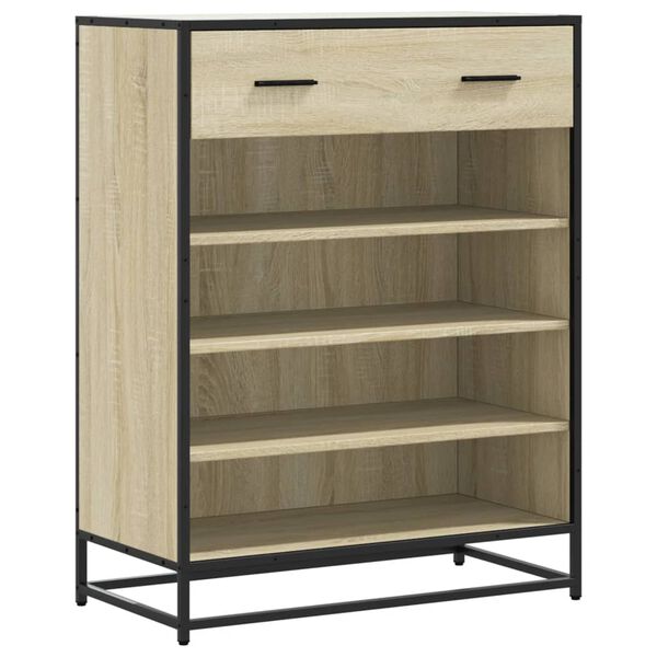vidaXL Ντουλάπι παπουτσιών Sonoma Oak Κατασκευασμένο ξύλο και μέταλλο