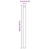 vidaXL Πό posts φράχτη 2 pcs Ασημί 50 cm Ατσάλι με Επικάλυψη Πούδρας
