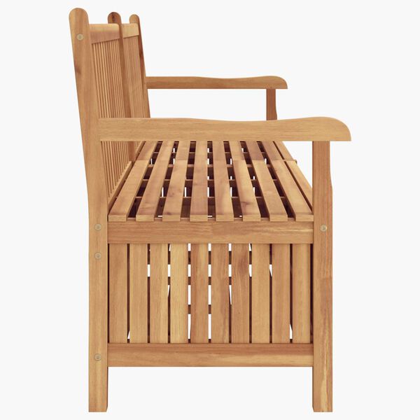 vidaXL Πάγκος Αποθήκευσης Κήπου Καφέ 228 x 60 x 90 εκ Μασίφ ξύλο teak